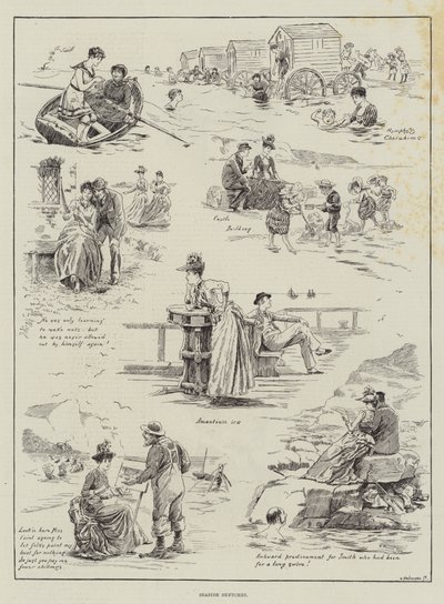 海辺のスケッチ 作： Edward Morant Cox